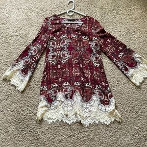 Blu Pepper patterned mini dress